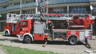 Pożar w bloku przy Lęborskiej