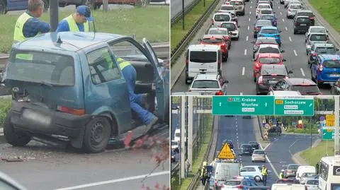 Wypadek był na Woli, korek aż na Bródnie