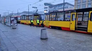 Zderzenie dwóch tramwajów przy Dworcu Wileńskim 