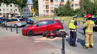 Kierujący autem zderzył się z motocyklistą 