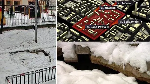 Chodnik zapadł się do piwnicy