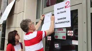 Frankowicze protestują