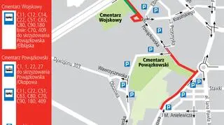 Cmentarz Powązkowski i Wojskowy 29-30.10 i 1.11