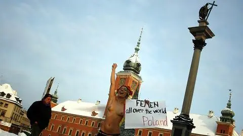 Nagi protest ukraińskiej feministki