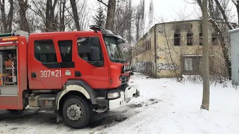 Pożar pustostanu w Starych Włochach