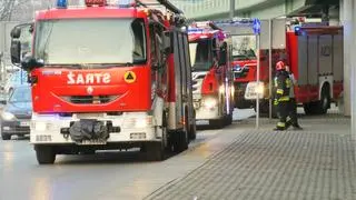 Zderzenie tramwajów na rondzie Starzyńskiego