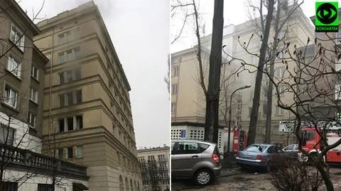 Pożar w kuchni na Muranowie