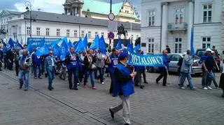 Protest związkowców