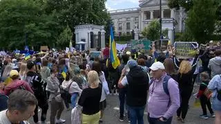 Protest przed Ambasadą Rosji 