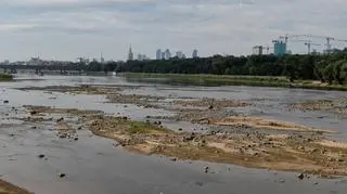 Niski poziom wody w Wiśle