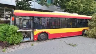 Autobus uderzył w drzewo