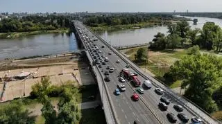 Zderzenie aut na moście Łazienkowskim