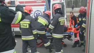 Poszkodowani po zderzeniu tramwajów