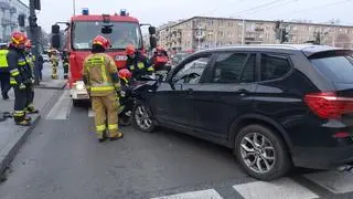 Zderzenie trzech aut na Grochowie