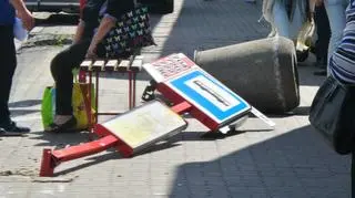 Zderzenie z przystankiem na Płowieckiej