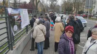 Protest przy ulicy Saskiej