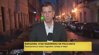 Atak nożownika na policjanta