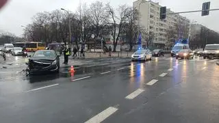 Zderzenie na dwóch aut na Ochocie