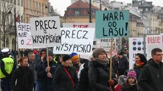 Protest przed Pałacem Prezydenckim