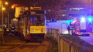 Pożar tramwaju na pętli Okęcie