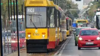 Wstrzymany ruch tramwajów w al.Waszyngtona