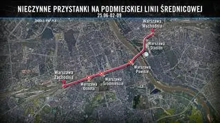 Nieczynne przystanki na podmiejskiej linii średnicowej