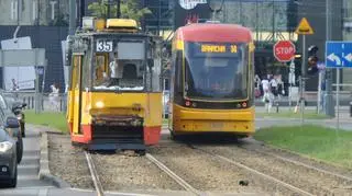 Zderzenie tramwajów na Puławskiej