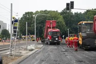 Prace na skrzyżowaniu Marszałkowskiej z Królewską