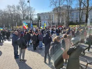 Protest przed ambasadą Rosji 