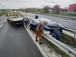 Kolizja ferrari na Wirażowej