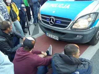 Protest przedsiębiorców w centrum