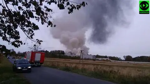 Pożar składowiska odpadów. Kłęby dymu nad Garwolinem