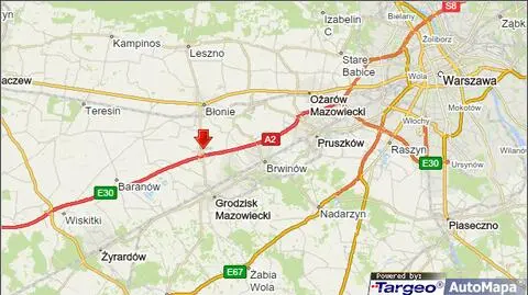 Kolizja pięciu aut na A2