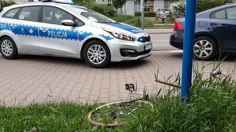 Rowerzysta potrącony na skrzyżowaniu
