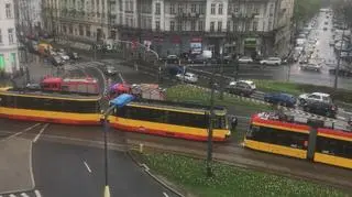 Zderzenie tramwajów na Placu Unii