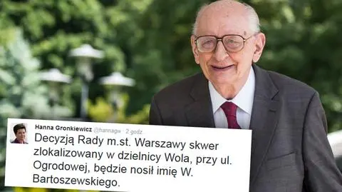 Będzie skwer Bartoszewskiego. Bez poparcia PiS