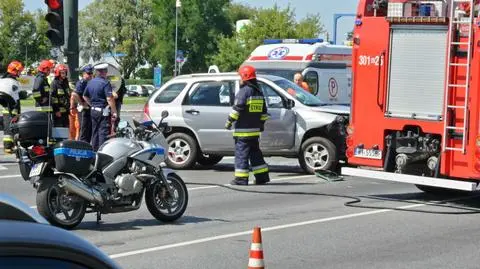 Dwie osoby ranne po zderzeniu trzech aut