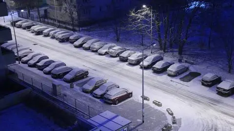 Śnieżny poranek w Warszawie