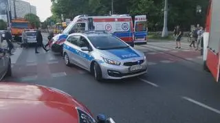 Wypadek autobusu i tramwaju na Marszałkowskiej