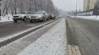 Błoto pośniegowe na ulicy Sanguszki