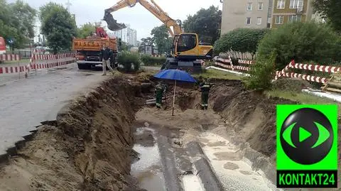Awaria wodociągu na Bródnie