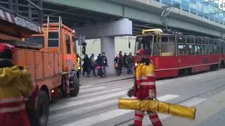 Awaria tramwajowa na rondzie Starzyńskiego