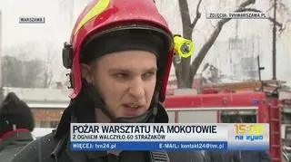 Pożar warsztatu przy Racławickiej 