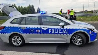 Wypadek motocyklisty na trasie S8