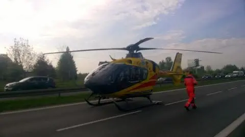 Kolizja w Nadarzynie. Na miejscu był helikopter LPR