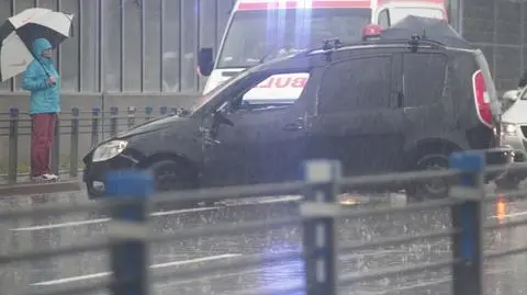 Skoda dachowała na wylotówce na Gdańsk