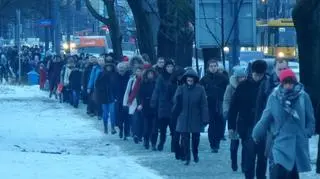 Tłumy w al.Solidarności 