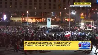 Jarosław Kaczyński przemawiał na placu Piłsudskiego 