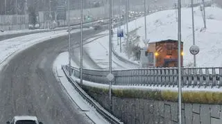 Opady śniegu w Warszawie