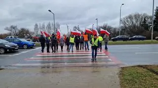 Protest rolników na wjeździe do Warszawy